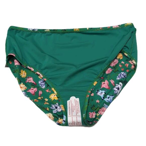 LOFT Swim Bikini Size XXL Green Floral Bandeau Top High-Waisted Bottom NEW NWT - Picture 12 of 16